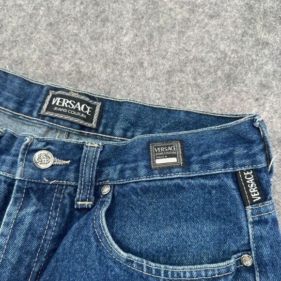 Near Mint V-ersace Jeans Couture Men's 31×30 Blue Made In Italy W/issue - Picture 2 of 7